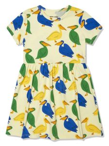 Mini Rodini robe à imprimé Pelican - Jaune