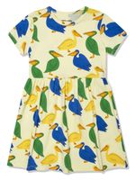 Mini Rodini robe à imprimé Pelican - Jaune