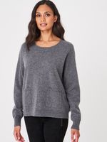 Fijn gebreide cashmere trui met zakken