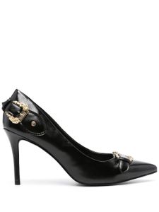 Versace Jeans Couture Baroque-buckle 90mm stiletto pumps - Noir