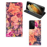 Samsung Galaxy S21 Ultra Smart Cover Bosje Bloemen - thumbnail