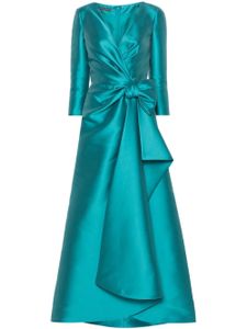 Alberta Ferretti robe longue à détail de nœud - Bleu