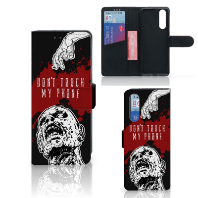 Sony Xperia 5 Portemonnee Hoesje Zombie Blood Sony Xperia 5 Portemonnee Hoesje Zombie Blood