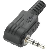 TRU COMPONENTS 716932 Jackplug 2,5 mm Stekker, haaks Aantal polen: 3 Stereo Zwart 1 stuk(s) - thumbnail