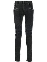 Balmain jean skinny à bords francs - Noir - thumbnail