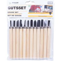 Benson Guts set - hout - hobby - 12 delig - gutsen - stempels maken   -