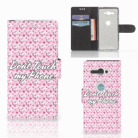 Sony Xperia XZ2 Compact Portemonnee Hoesje Flowers Pink DTMP