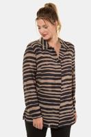 Ulla Popken Blouse, overhemdkraag, blinde knopenlijst - Grote Maten