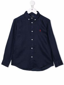 Ralph Lauren Kids chemise Polo Pony à boutonnière - Bleu