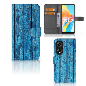 OPPO Reno8 T 5G Book Style Case Wood Blue