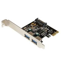 StarTech.com 2 poort USB 3.0 PCI Express controller kaart met SATA voeding - thumbnail