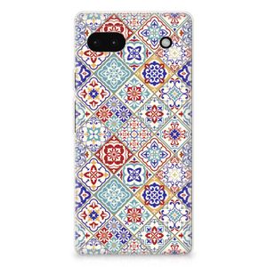 Google Pixel 6A TPU Siliconen Hoesje Tiles Color