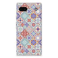 Google Pixel 6A TPU Siliconen Hoesje Tiles Color