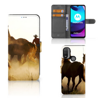 Motorola Moto E20 | E30 | E40 Telefoonhoesje met Pasjes Design Cowboy - thumbnail