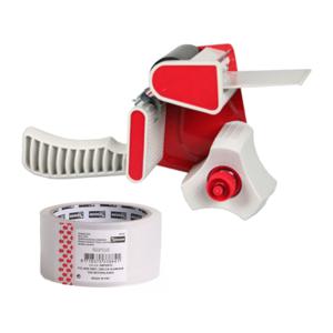 Benson Tape dispenser/houder - kunststof - incl. 2 rollen verpakkingstape