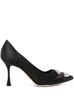 Manolo Blahnik escarpins Maida 90 mm en daim - Noir