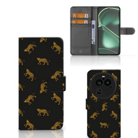 Telefoonhoesje met Pasjes voor OPPO Find X6 Pro Leopards