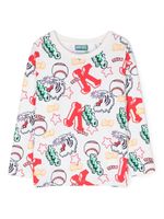 Kenzo Kids t-shirt en coton stretch à imprimé graphique - Blanc - thumbnail