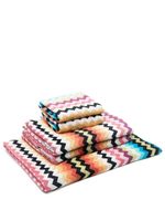 Missoni Home lot de 5 serviettes à motif zigzag - Jaune