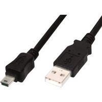 ASSMANN Electronic 1m USB 2.0 USB-kabel USB A Mini-USB B Zwart - thumbnail