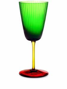 Dolce & Gabbana verre à vin blanc colour block - Vert