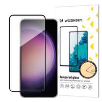 Samsung Galaxy S24 Wozinsky Super Tough Glazen Screenprotector - 9H - Zwarte Rand - thumbnail