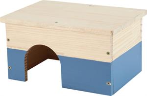 ZOLUX NEOLIFE HOUTEN HUISJE CAVIA BLAUW 35X21X16 CM