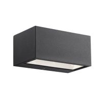 Wandlamp met ingebouwde LED Nordlux 'Nene' wandlamp gevelverlichting 6W led aluminium glas zwart IP54 (3000K) - thumbnail