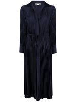 Vince long-sleeve pleated shirtdress - Noir