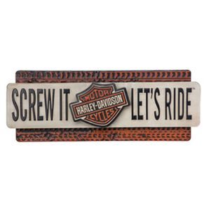 Harley-Davidson Screw It Let&apos;s Ride Metalen Bord