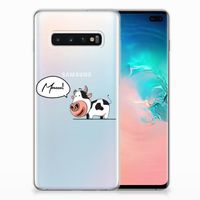 Samsung Galaxy S10 Plus Telefoonhoesje met Naam Cow