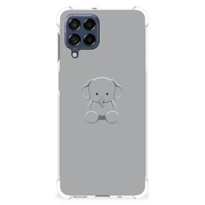 Samsung Galaxy M53 Stevig Bumper Hoesje Grijs Baby Olifant Samsung Galaxy M53 Stevig Bumper Hoesje Grijs Baby Olifant