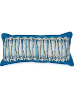 Fornasetti coussin à imprimé graphique - Bleu - thumbnail