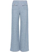 Maje pantalon en tweed à coupe ample - Bleu