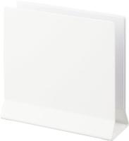 Yamazaki 4498 Tower smalle laptopstandaard, wit, staal/siliconen/polypropyleen, minimalistisch, 16 x 5,7 x 15,2 cm