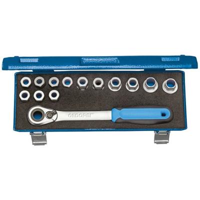 Gedore 19 SKU-20 2521563 Dopsleutelset Metrisch 1/2 (12.5 mm) 14-delig