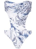 Lygia & Nanny maillot de bain à imprimé palmier - Bleu