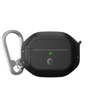 KeyBudz ElementProof voor AirPods 3 case met slot, volledig waterdicht AirPods 3e generatie case, robuuste bescherming, harde hoes, karabijnhaak voor AirPods Gen 3 - Carbon Black