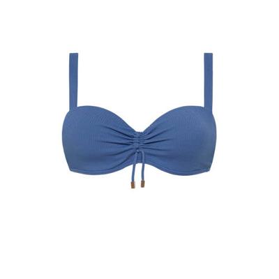 Beachlife strapless bandeau bikinitop blauw Beachlife strapless bandeau bikinitop blauw