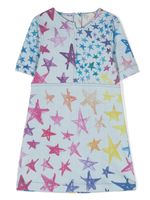 Stella McCartney Kids robe en coton à étoiles imprimées - Bleu - thumbnail