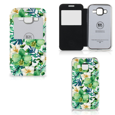 Samsung Galaxy Core Prime Hoesje Orchidee Groen