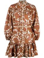 ZIMMERMANN robe courte Tiggy à taille basse - Marron - thumbnail