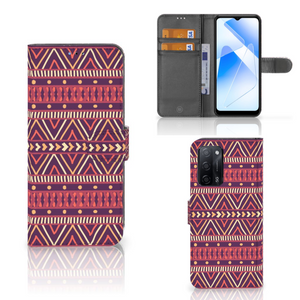 OPPO A16/A16s/A54s Telefoon Hoesje Aztec Paars