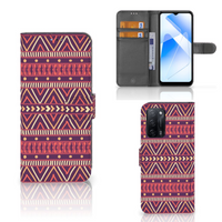 OPPO A16/A16s/A54s Telefoon Hoesje Aztec Paars - thumbnail