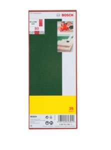 Bosch Accessories 2607017105 Oscillerend schuurpapier Geperforeerd Korrelgrootte (num) 80 (l x b) 230 mm x 93 mm 25 stuk(s)