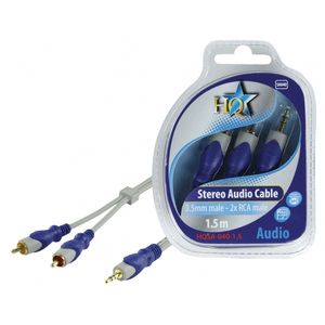 Deluxe stereo mini jack naar 2x tulp kabel [diverse lengtes]