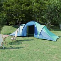 Tent 6-persoons blauw en groen