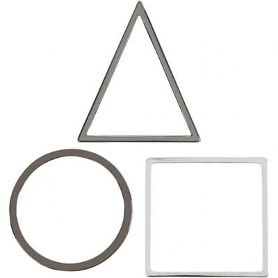 Creotime sieradenhangers 30 x 30 mm 30 stuks zilver Creotime sieradenhangers 30 x 30 mm 30 stuks zilver