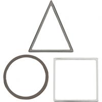 Creotime sieradenhangers 30 x 30 mm 30 stuks zilver