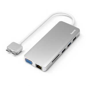 Hama USB-C dockingstation Geschikt voor merk (dockingstation): Apple MacBook Incl. laadfunctie, USB-C Power Delivery